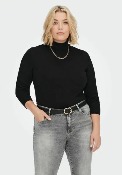 Свитшот ONLY Carmakoma CURVY ROLLKRAGEN, черный