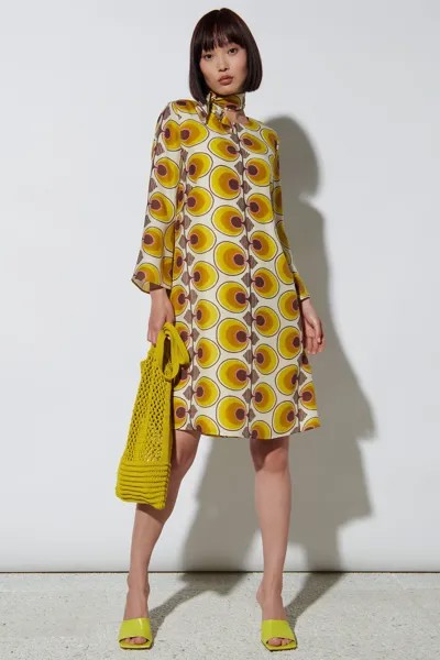 Мини-платье с ретро-принтом LUISA CERANO, цвет the bold retro print