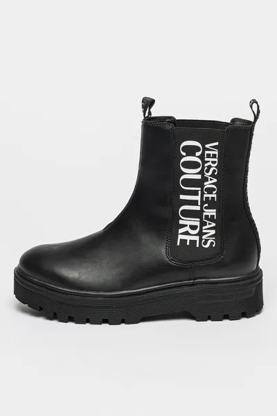 Ботинки челси с логотипом Sirius Versace Jeans Couture, черный