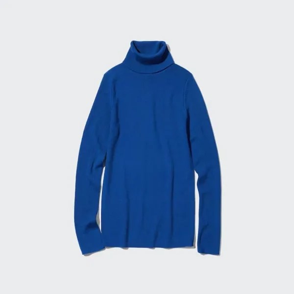 Водолазка Uniqlo Heattech Extra Fine Merino, синий