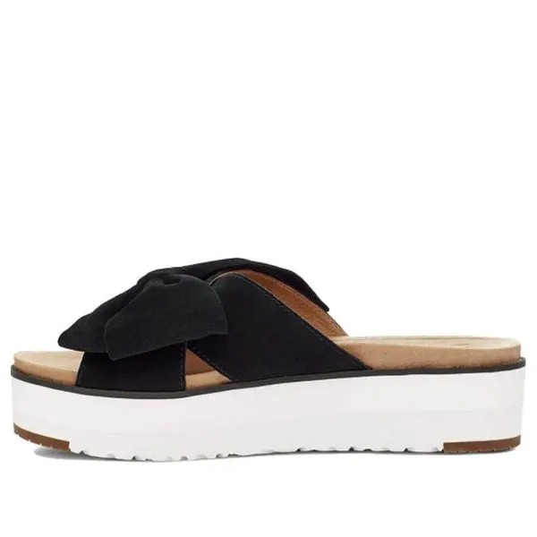 Модные босоножки joanie на платформе с бантом тапочки Ugg, черный