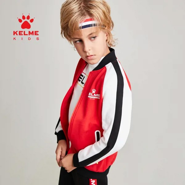 Детская одежда KELME, Детская куртка, повседневный спортивный кардиган для мальчиков, модная бейсбольная форма, 36833006