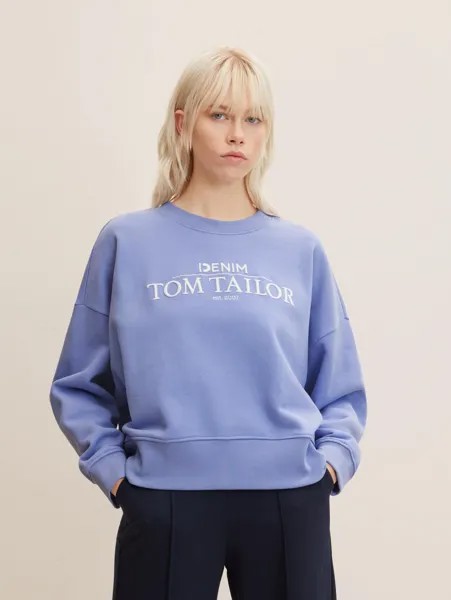 Свитшот женский TOM TAILOR 1032938 голубой M
