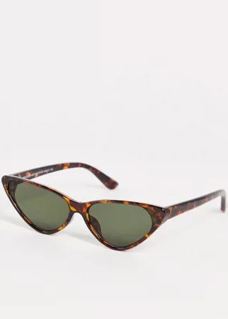 Темно-коричневые солнцезащитные очки «кошачий глаз» New Look-Коричневый цвет