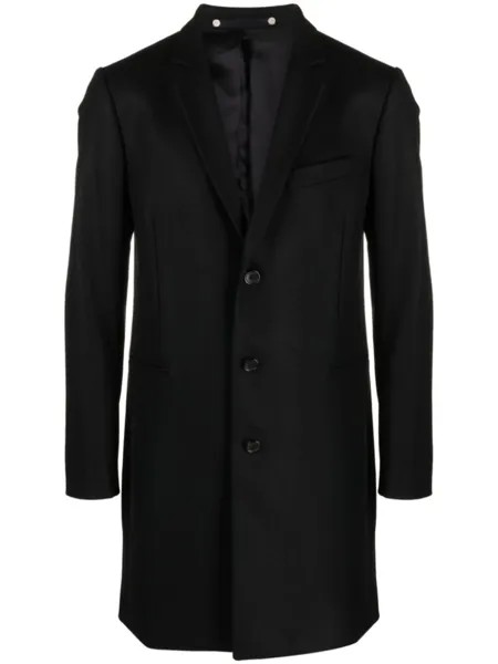 PS Paul Smith notched-lapel single-breasted coat, черный