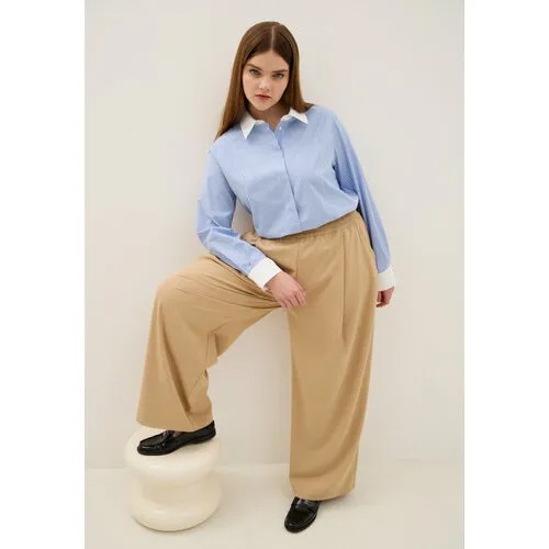 Брюки WANDBSTORE, размер 56, бежевый