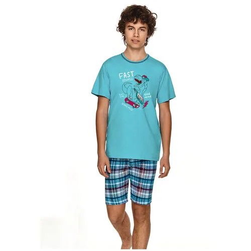 Пижама детская для мальчика TARO Ivan 2742-02, футболка и шорты, голубой (Размер: 152)