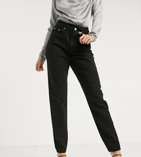 Черные джинсы в винтажном стиле из переработанного денима с завышенной талией Missguided Tall Riot-Черный