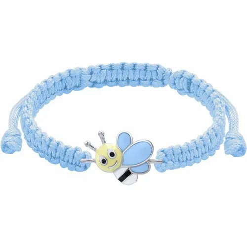 Детский серебряный браслет плетеный Веселая пчелка UMI Fly 419565502604 UmaUmi, средний вес изделия 0.84 гр.