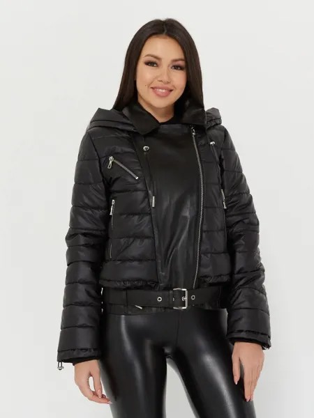 Кожаная куртка женская SARTORI DODICI 3580 черная 46 EU