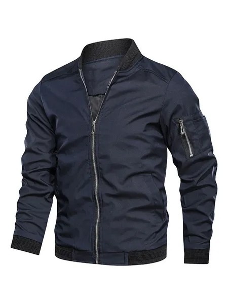 Milanoo Men\\'s Jackets & Coats Mens Jacket Men\\'s Jackets Casual Dark Navy Dark Navy Amazing