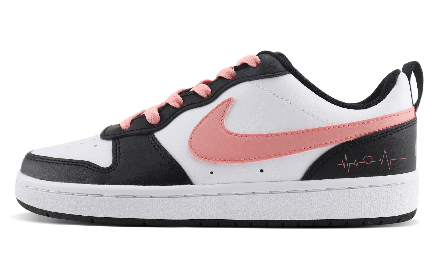 Кроссовки Nike Court Borough Skateboarding Shoes Women's Low-top Black/pink, розовый