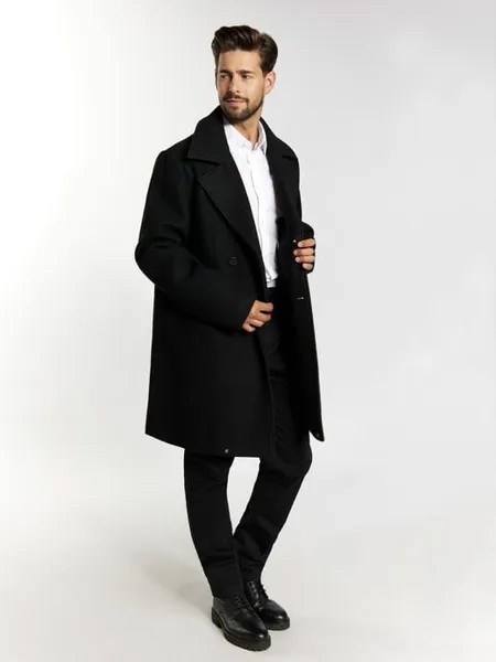 Переходное пальто из шерсти Dreimaster, черный