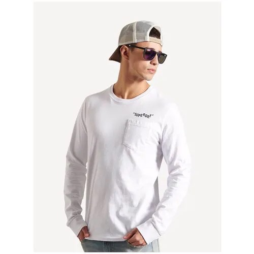 Лонгслив Superdry SUSHI ROLLERS LS PKT TOP, Цвет Белый, Размер S