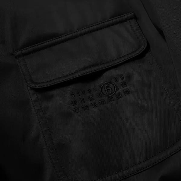 Mm6 Maison Margiela Утепленная нейлоновая куртка, черный