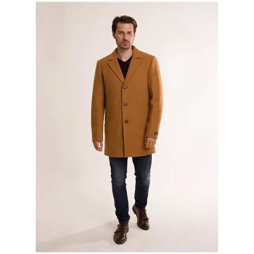 Пальто мужское 39, каляев, размер 50, коричневый