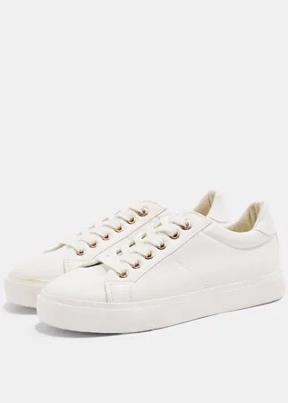 Белые кроссовки на шнуровке Topshop Camden-Белый