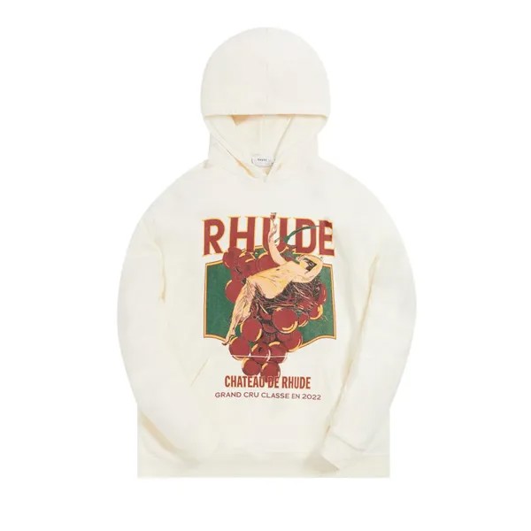 Худи Rhude Chateau De Rhude Hoodie 'Vintage White', белый