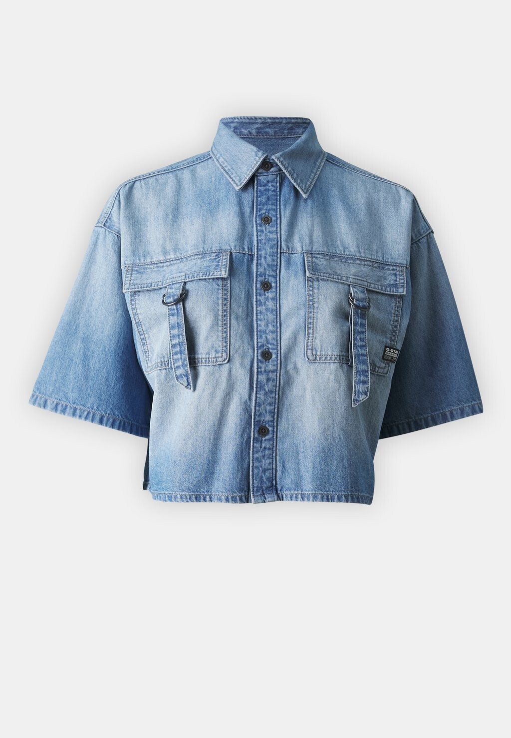 Рубашка RELAXED UTILITY SHIRT S\S WMN G-STAR, синий деним