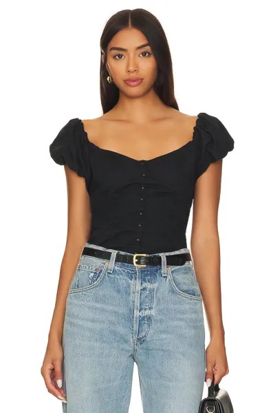 Майка Nation LTD Angel Bubble Sleeve Cami, цвет Jet Black