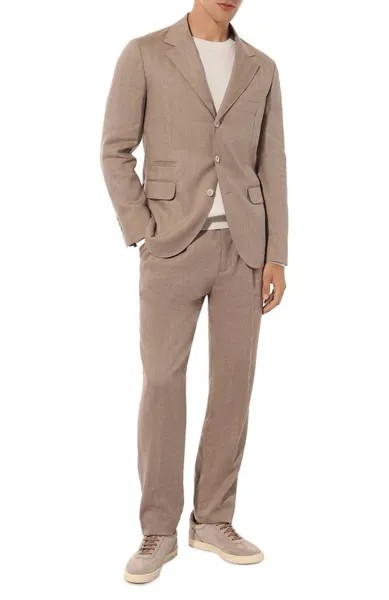 Костюм изо льна и шерсти Brunello Cucinelli