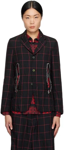 Черно-красный пиджак с вентиляцией Comme Des Garcons