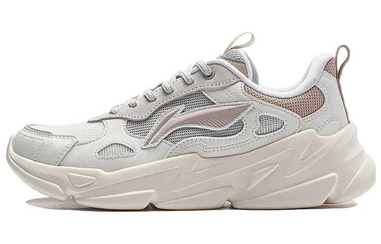 Кроссовки LINING Stream Fireflies Lifestyle Shoes Women's Low-top White/Gray, белый/серый