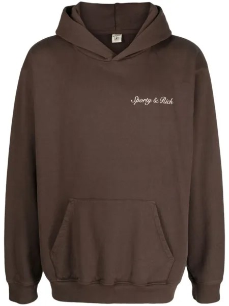 Sporty & Rich худи Syracuse с логотипом, коричневый