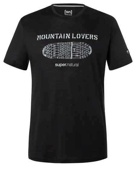 Рубашка super.natural Merino T Shirt, черный