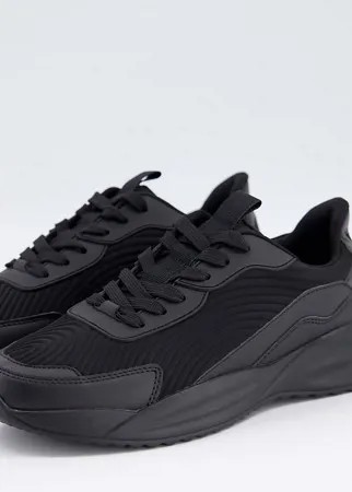 Черные кроссовки со вставками ASOS DESIGN-Черный