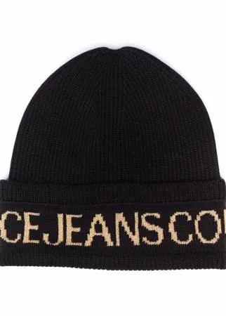 Versace Jeans Couture шапка бини вязки интарсия с логотипом