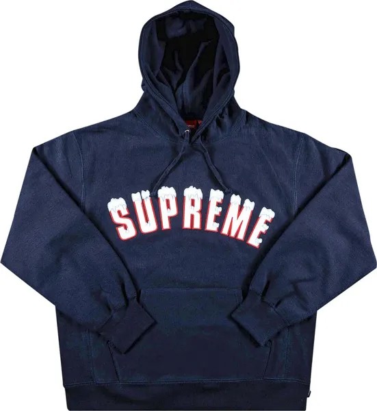 Толстовка Supreme Icy Arc Hooded Sweatshirt 'Navy', синий