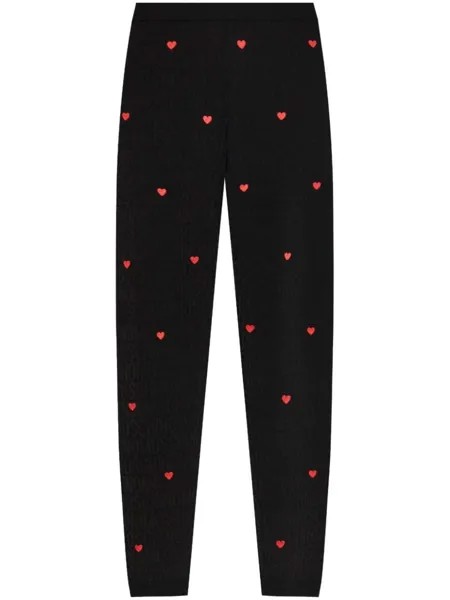 Moschino легинсы с жаккардовым логотипом, черный