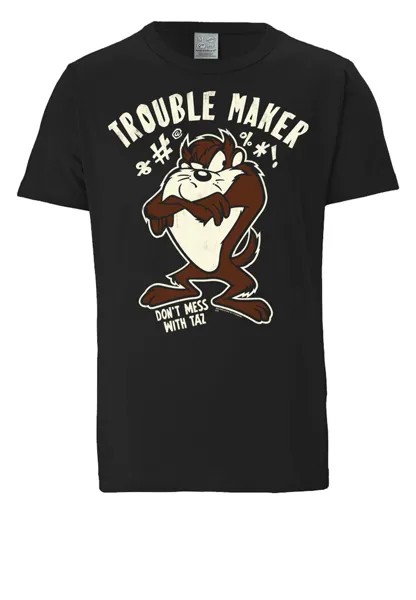 Футболка Logoshirt Looney Tunes Taz, Trouble Maker, черный