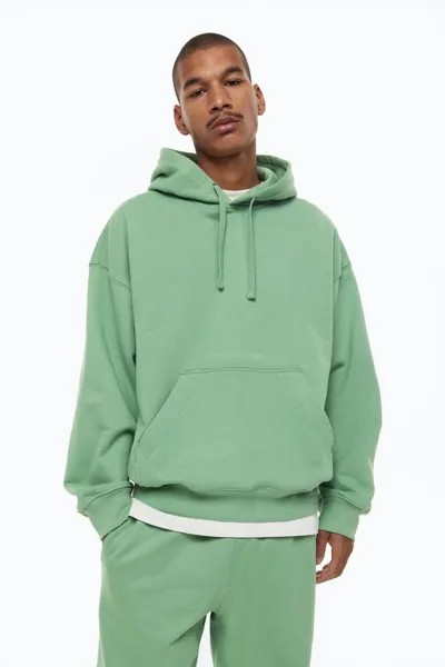 Худи мужское H&M 1035203014 зеленое S (доставка из-за рубежа)