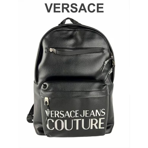 Рюкзак Versace Jeans Couture, фактура зернистая, черный