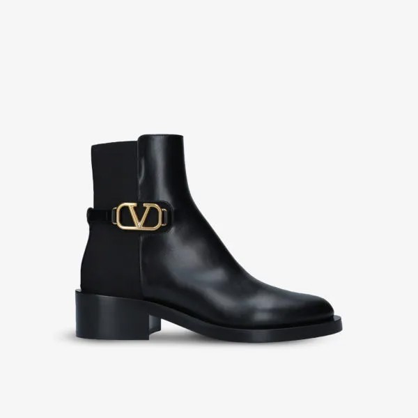 Кожаные ботинки челси VLOGO Valentino Garavani, черный
