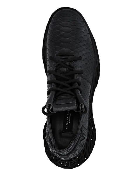 КРОССОВКИ RUNNER $KELETON PYTHON Philipp Plein, цвет Black / Black