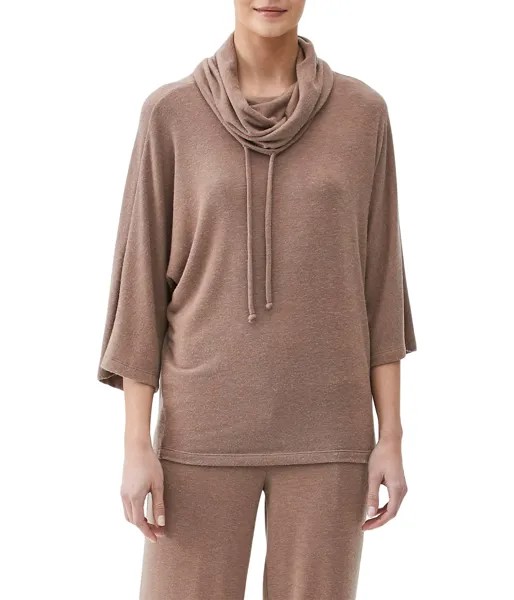 Пуловер Michael Stars, Charlie Madison Brushed Jersey Drape Turtleneck Elbow Sleeve Top