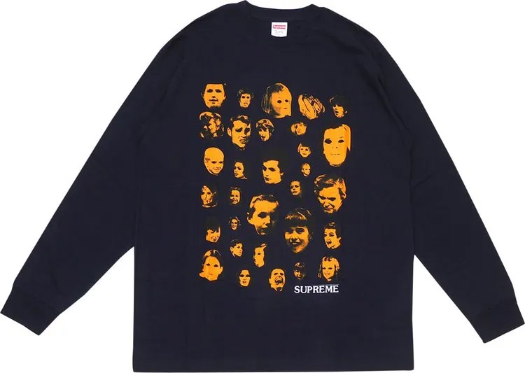 Лонгслив Supreme Faces Long-Sleeve Tee 'Navy', синий