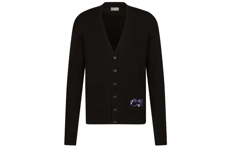 Кашемировый свитер мужской черный Dior, черный
