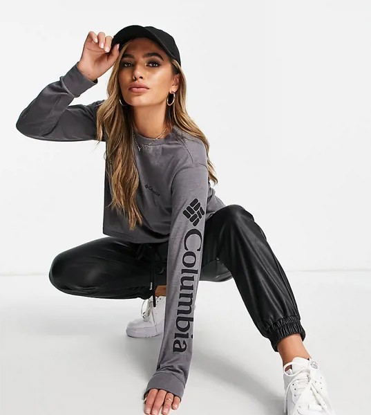 Темно-серый укороченный лонгслив Columbia North Cascades – эксклюзивно для ASOS
