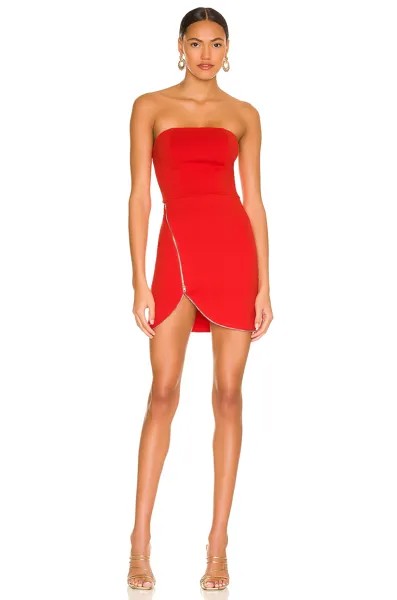 Платье superdown Nylah Front Zip, красный