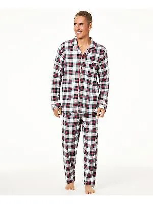 FAMILY PJs Intimates Белые фланелевые клетчатые штаны для сна L