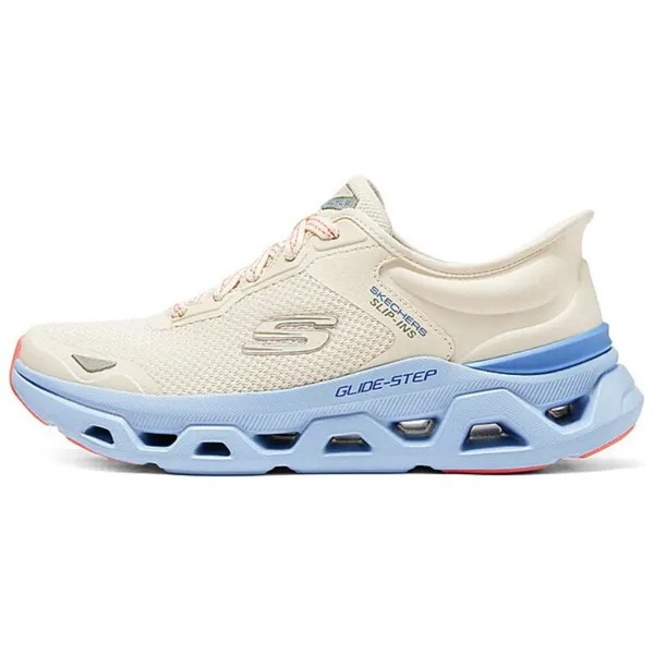 Кроссовки Skechers Glide Step Lifestyle Shoes Women's Low-top Beige/Blue, бежевый/синий