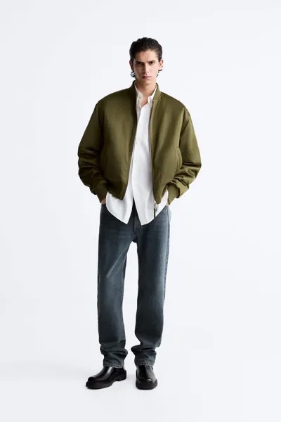 Техническая куртка-бомбер ZARA, хаки