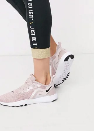 Кроссовки цвета розового золота Nike Training Flex-Розовый