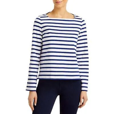 Lafayette 148 Womens New York Striped Square Neck Pullover Top Shirt BHFO 7040