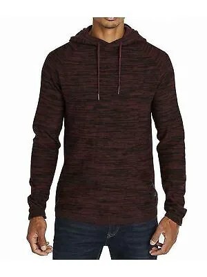 Мужской пуловер с V-образным вырезом в темно-бордовую полоску BUFFALO S
