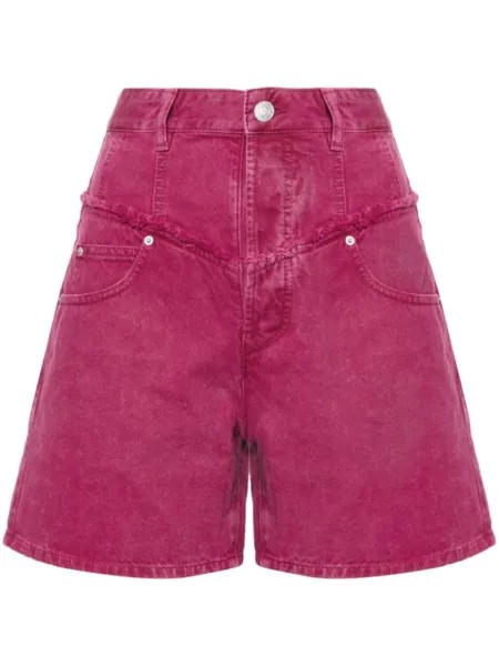 Джинсовые шорты Oreta с бахромой ISABEL MARANT, розовый